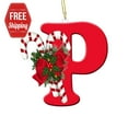 thumbnail image 6 of Holloyiver Christmas Tree Decoration Pendant, Personalized Christmas 26 Initial Letter Ornaments, Red Ornaments for Christmas Tree Indoor Christmas Decorations Christmas Xmas Gifts for Kids, 6 of 8