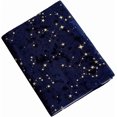 thumbnail image 1 of Funda protectora de tela para libro A5, 8,2 x 6,1 pulgadas, reutilizable, de poliéster, color azul marino, portátil, a prueba de polvo, rectangular, con estrella, 1 of 9
