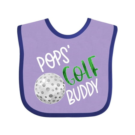 

Inktastic Pops Golf Buddy with Golf Ball Gift Baby Boy or Baby Girl Bib