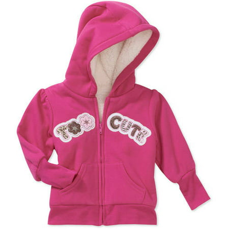 George - Newborn Girls' Graphic Fleece Hoodie - Walmart.com