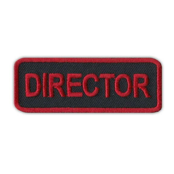 Patch, Embroidered, Director (Red/Black), 3" x 1"