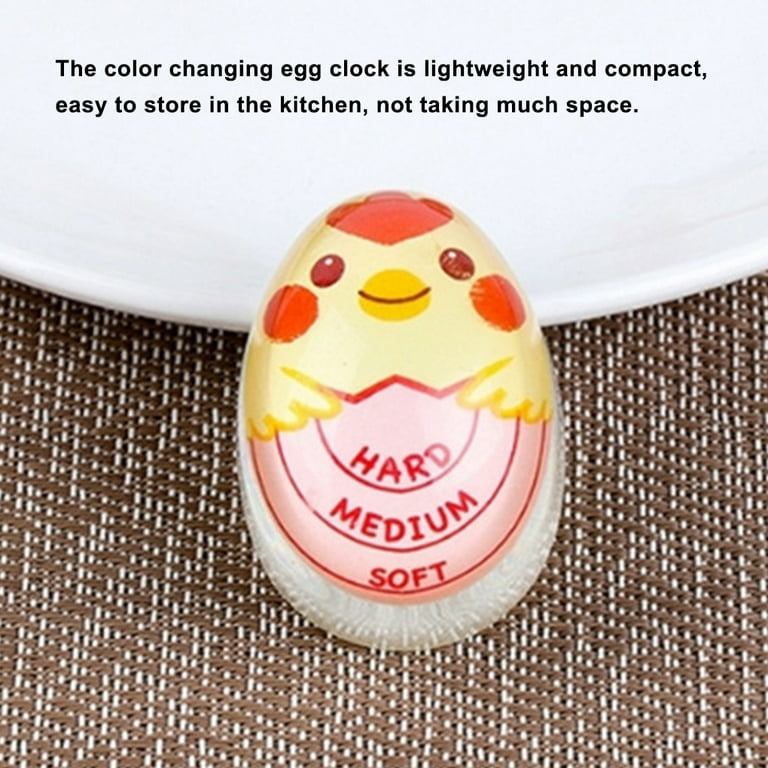 1PCS Egg Timer Resin Boiled Egg Cooker Color Changing Cooking Temperature  Observer Kitchen Tool, Pink 1006 