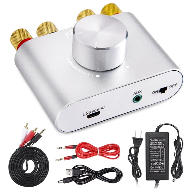 Amplificador Facmogu F900S de 160 W, Bluetooth 5.0, 2.0 canales de potencia de audio