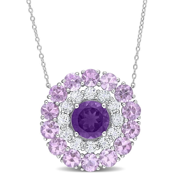 Everly Women's Amethyst and Topaz Sterling Silver Necklace
