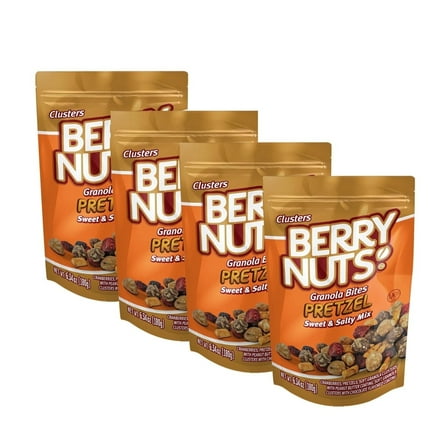 Berry Nuts Granola Bites Peanut Butter & Pretzel Mix – Pack 4 - 6.34 oz