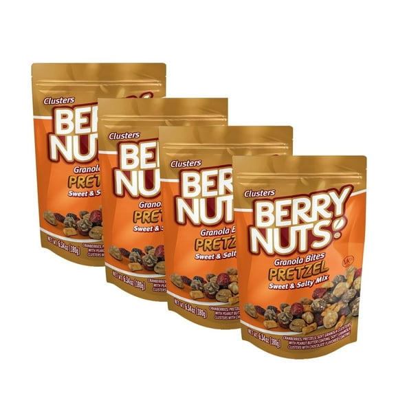 Berry Nuts Granola Bites Peanut Butter & Pretzel Mix – Pack 4 - 6.34 oz