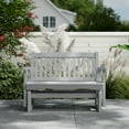 thumbnail image 2 of Wildridge Classic Mission Glider, Light Gray - Outdoor Weather Resistant Recycled HDPE Glider for Porch, Patio, Deck, 2 of 4