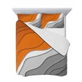 thumbnail image 7 of Quilts Twin Size Bedding Set, Orange Grey Ombre Lightweight Quilted Comforter, Modern Geometric Abstract Aesthetics Cream Soft Bedspread Coverlet with Pillow Covers for All Season, 68" x 86", 7 of 7