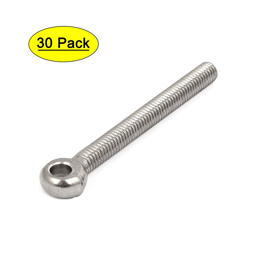 uxcell M6 x 60mm 304 Stainless Steel Machine Shoulder Lift Eye Bolt Rigging 20pcs 