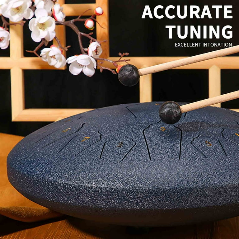 Buddha Stones Mini Steel Tongue Drum, Mini Handpan Drum, Worry