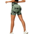 thumbnail image 2 of Breezora Womens High Rise Tie Dye Workout Shorts Belly Firming Compression Yoga Shorts Seamless Sporty Bottoms, 2 of 5