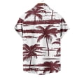 thumbnail image 6 of SGFCWSX Mens Hawaiian Shirt Short Sleeve Button Down, Palm Tree Print Breathable Lightweight Summer Beach Party Casual Wear Red Size XL, 6 of 6