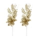 thumbnail image 2 of Oioii 2PCS Christmas Poinsettia Flower Decorations - Artificial Ornaments for Xmas Tree, Wreath, Wedding Party Decor, 2 of 6
