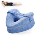 thumbnail image 1 of LYD Almohada de espuma viscoelástica para rodillas con correa para dormir de lado | Cojín de apoyo para las piernas con funda extraíble y lavable LYD Almohada para piernas, 1 of 2