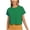 Green, variant on Fesfesfes Gym Shirt Women's Short Sleeve Solid Color Basics Crewneck Casual Top Pullover T-shirt Women's T Shirts S(US:4)