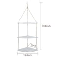 thumbnail image 2 of Wood Swing Hanging Rope Wall Mounted Shelves Plant Flower Pot Rack Floating Wall Shelves Indoor Outdoor Home Decoration, 2 of 6
