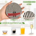 thumbnail image 2 of Yayeee 6 PCS Drink Coasters with Holder Set Woven Absorbent Round Tabletop Hot Pad, Red Boat, 2 of 7