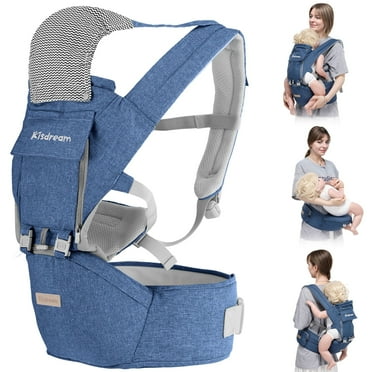 Baby Carrier Newborn to Toddler: 9-in-1 Convertible Carrier Ergonomic Infant Carriers All Seasons, M Positions, Adjustable Strap Perfect for Travel 3-36 Months - Baby Carrier with Hip Seat, Blue