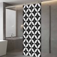 thumbnail image 3 of Black Rhombus Window Privacy Film, Retro Abstract Geometric Pattern Static Cling UV Sun Blocking Heat Control Window Tint Day and Night, Non-Adhesive One Way Windows Privacy Cover 23.6''x59'', 3 of 7
