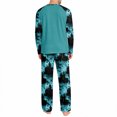 thumbnail image 3 of Mens Halloween Pajamas Long Sleeved Top Matching Lounge Pant Fall Winter Pajamas Long Sleeve Pjs Top and Pants Two-Piece Comfy Sleepwear Home Lounge Wear Outfit, 3 of 4