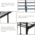 thumbnail image 5 of Alazyhome  Simple Vintage Metal Platform Bed Frame, Easy-Assembly Black N/A King Americana, 5 of 7