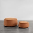 thumbnail image 4 of CHITA Storage Ottoman Set Stone-Shaped Footrest, Single in Brown, 4 of 11