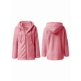 thumbnail image 3 of Women'S Light-Weight Warm Jacket Plus Size Zip Up Hoodie Fleece Winter Coat Soft Fuzzy Cardigan with Pockets Pink S, 3 of 6