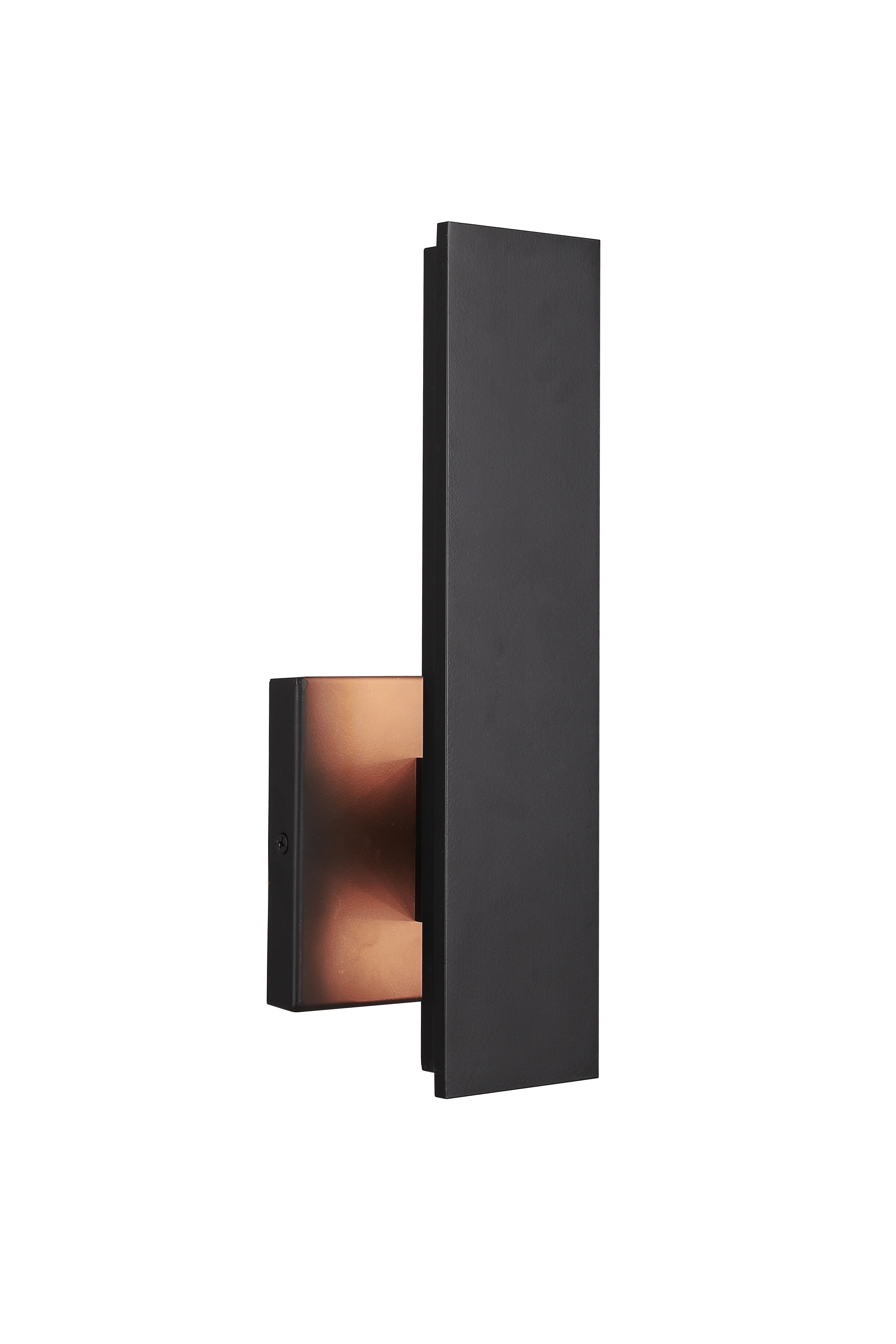Craftmade 12 in. 1 Light Integrated LED Midnight Finish Outdoor Wall Lantern Sconce
