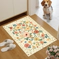 thumbnail image 4 of DUKINO 2x3 Rugs for Entryway, Floral Indoor Washable Front Door Mat, Non Slip Boho Small Carpet, Soft Low Pile Throw Rug for Entrance, Bedroom, Kitchen, Laundry, Bathroom, Beige Yellow, 4 of 8