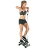 Sunny Health & Fitness Mini Steppers for Exercise at Home, Stair Step Workout Machine with Resistance Bands, Full Body Cardio - NO. 012-S