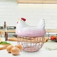 thumbnail image 5 of HomeKingdee Chicken Egg Basket, Chicken Egg Holder, Chicken Egg Collection Baskets with Ceramic Lid for Gathering Fresh Eggs, Cute Egg Storage Container, 5 of 5