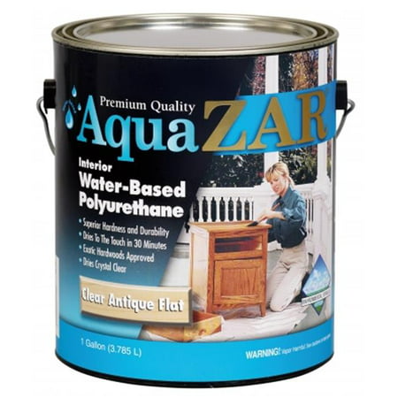 United Gilsonite 34413 1 Gallon Clear Antique Flat Aqua Zar Based Polyurethane 2 pack Pack Of