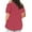 Red, variant on Ozmmyan Plus Size Women V Neck Short Sleeve Casual Pocket Loose T-Shirt Oversized Summer Cotton Notched Neckline Loose Blouse Workout Basic Tees, L-5XL
