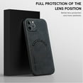 thumbnail image 5 of Allytechgroup MagSafe Compatible Phone Case for Apple iPhone 11 Pro Max, Slim Fit PU Leather TPU Back Cover Magnetic Shockproof Bumper Lightweight Retro Case Cover for iPhone 11 Pro Max, Black, 5 of 10
