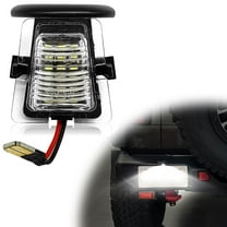 Yassdwbn New Clear Len License Plate Light For Jeep Wrangler JK 2007-2017 White