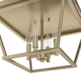 thumbnail image 4 of Hunter - Laurel Ridge 4-light Alturas Gold, Large Flush Mount Light, Dimmable, Formal Style, Square Shaped, for Bedrooms, Dining, Living Rooms - 19075, 4 of 6