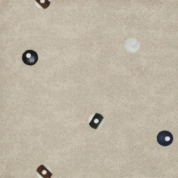 Games People Play Open Table Rectangle Gaming & Sports Area Rugs  01 Beige - 3 ft. 10 in. x 5 ft. 4 in.