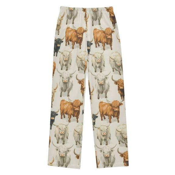 joogoo Highland Cows Pajama Pants Pj Bottoms Sleepwear Lounge L