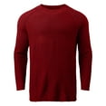 thumbnail image 4 of Entyinea Men's Crewneck Sweater Soft Casual Sweaters for Men Classic Pullover Sweaters with Ribbing Edge,Red 3XL, 4 of 5