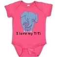 thumbnail image 3 of Inktastic I Love My Titi Elephant Blue Purple Boys or Girls Baby Bodysuit, 3 of 5