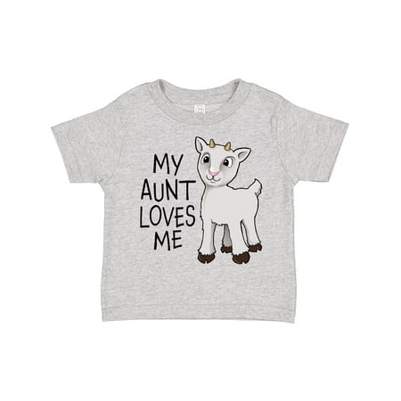 

Inktastic My Aunt Loves Me- Cute Goat Gift Toddler Boy or Toddler Girl T-Shirt