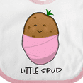 thumbnail image 4 of Inktastic Little Spud Pink Boys or Girls Baby Bib, 4 of 4