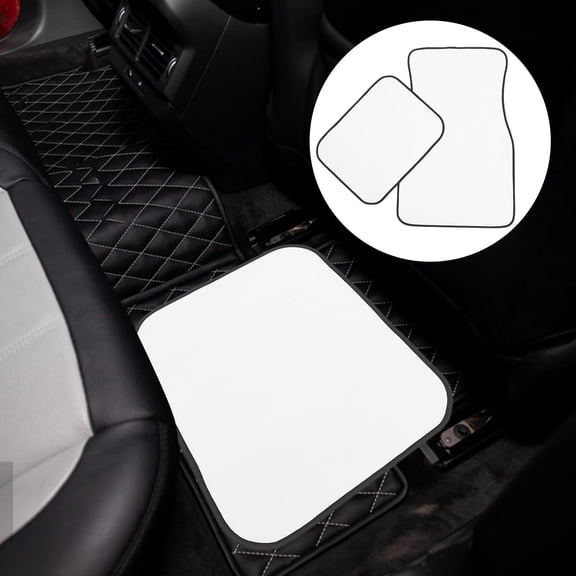 OUNONA 1 Set White Rubber Anti- Car Floor Mats Non- for Car Interior Accessories
