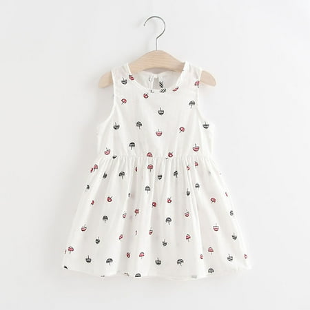 

Leutsin Toddler Girls Summer Princess Dress Kids Baby Party Wedding Sleeveless Dresses