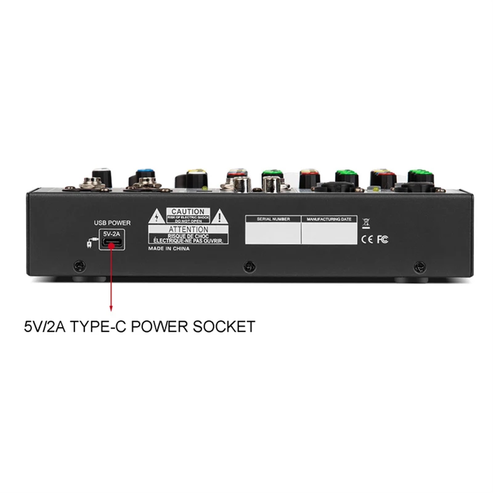 Professional Sound Mixing Console USB Record Computer 48V Phantom Power Delay Repaeat Effect 4 Channel USB Au-dio Mixer ,Precision Control