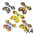 thumbnail image 1 of 4x 5x Juguete con Banda de Goma, Mariposa Mecánica Novedad Hadas Mariposa Voladora para Marcapáginas, Cumpleaños, Grandes Trucos de Fiesta, Decoración 4 piezas, 1 of 10