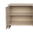 thumbnail image 4 of 4-Door Accent Cabinet, Adjustable Storage Shelves, Hexagonal Pattern Doors, Natural Wood Wash Fir Wood & MDF, for Multi-Space Use, 4 of 6