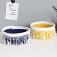 thumbnail image 1 of Nestingho 1Ud Organizador De Amarillo De Tela Resistente Con Y Borlas, 1 of 8