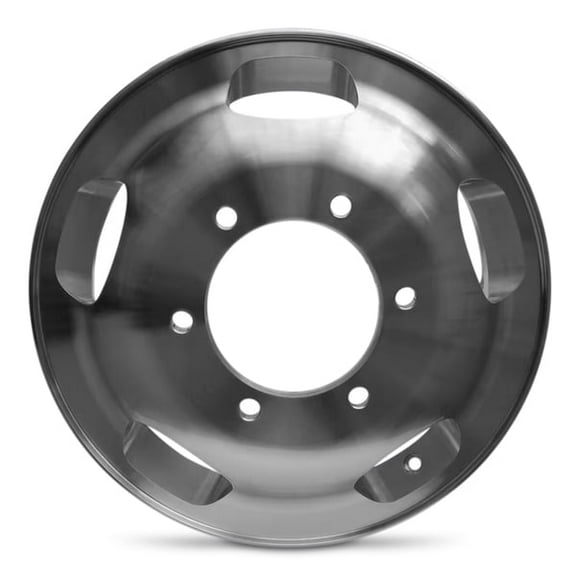 New OEM Replacement Wheel 16x6 in for 2020-2024 Ford Transit 350 Dually Polished with Clearcoat Silver 16 inch Aluminum Rim