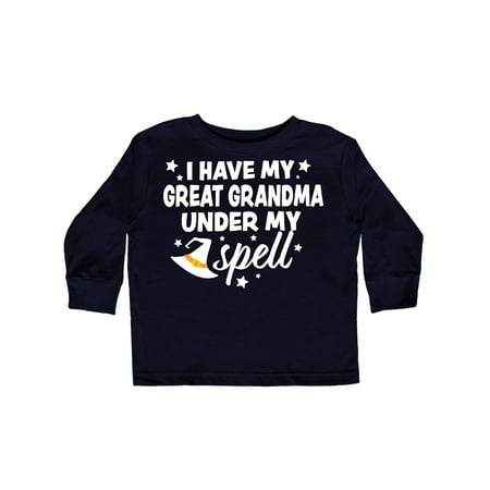 

Inktastic I Have My Great Grandma Under My Spell with Cute Witch Hat Gift Toddler Boy or Toddler Girl Long Sleeve T-Shirt